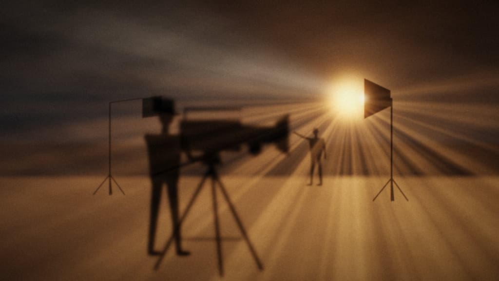 Camera operator at the lens