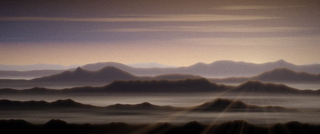 Sun over the valley mist