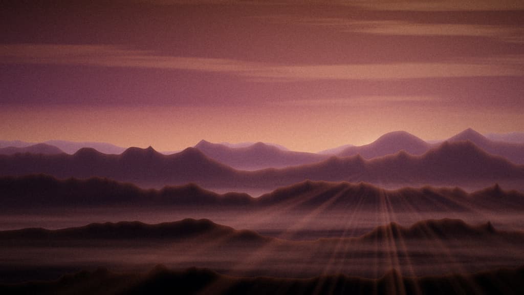 Hills at dusk